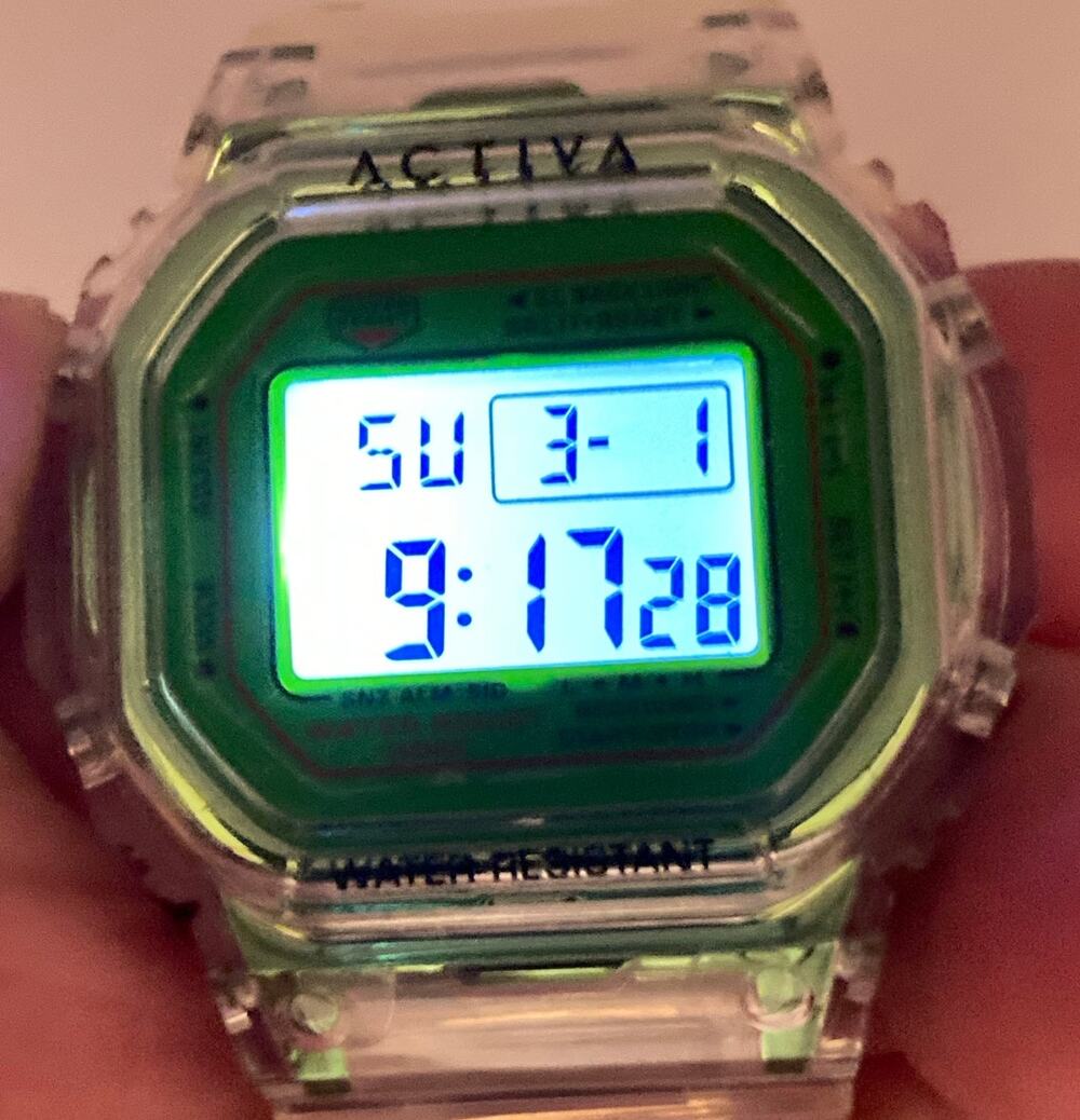 Activa X Men's Multifunction Digital Watch 44mm - New Battery - WR - Date Alarm